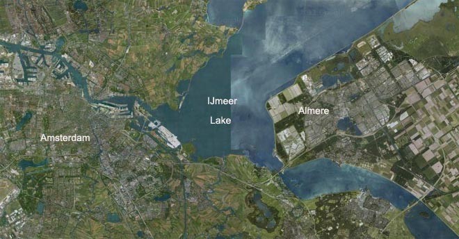 IJmeer Lake, between Amsterdam and Almere ©  SW